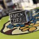 F*ck Off Ring - Sizes 6-16 - R27 Skull Ring Biker Jewelry Skull Jewelry Sanity Jewelry Stainless Steel jewelry