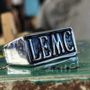 Law Enforcement Motorcycle Club Ring- LEMC - Sizes 9-14 - R39 Ring Biker Jewelry Skull Jewelry Sanity Jewelry Stainless Steel jewelry