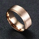 Sanity’s Band Ring Collection - Gold Steel Ring  - Sizes 5-14 - R58 Ring Biker Jewelry Skull Jewelry Sanity Jewelry Stainless Steel jewelry