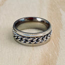 Sanity Jewelry Skull Ring Sanity’s Band Ring Collection - Silver Spinner - Sizes 6-14 - R168