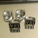VET Ring - Veteran's Ring - Sizes 6-16 - R84 Skull Ring Biker Jewelry Skull Jewelry Sanity Jewelry Stainless Steel jewelry