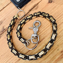 Sanity Jewelry Wallet Chain Wallet Chain - Black & Gold Stainless - Daytona Beach Road King 3/4 inch wide