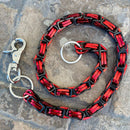 Sanity Jewelry Wallet Chain Wallet Chain - Black & Red - Daytona Beach Road King 3/4 inch wide