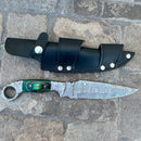 Sanity Jewelry 11” Al Capone - Green & Black Wood - Damascus - Horizontal & Vertical Carry - AC01