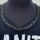 SANITY JEWELRY® 22 inches Necklace - Figaro - Custom - Black - 1/4" Wide - FN03