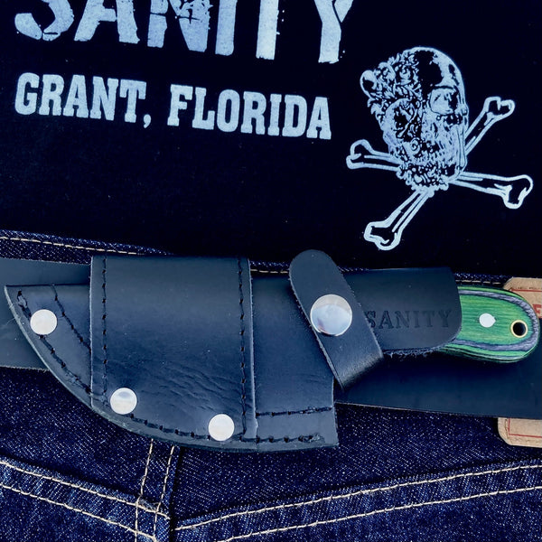 Sanity Jewelry 7” Jesse James - Green and Black  - D2 Steel - Horizontal & Vertical Carry - JJ008