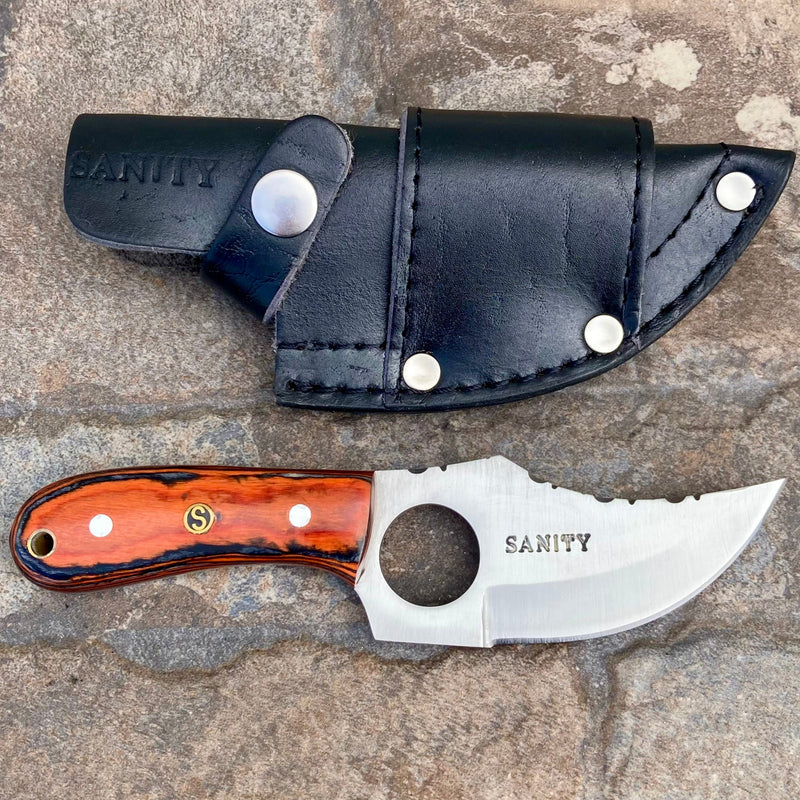 Sanity Jewelry 7” Jesse James -  Orange & Black Wood - D2 Steel - Horizontal & Vertical Carry - JJ009