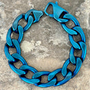SANITY JEWELRY® 8 inches Bracelet Cuban - 3/4" Key West - Blue - CB18