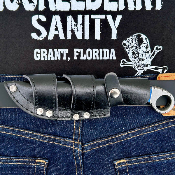 SANITY JEWELRY® 9” Al Capone - Blue & Black Wood - D2 Steel - Horizontal & Vertical Carry - PE205