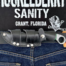 Sanity Jewelry 9” Al Capone - Green & Black Wood - Damascus - Horizontal & Vertical Carry - PE11