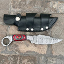 Sanity Jewelry 9” Al Capone - Red & Black Wood - Damascus - Horizontal & Vertical Carry - PE03