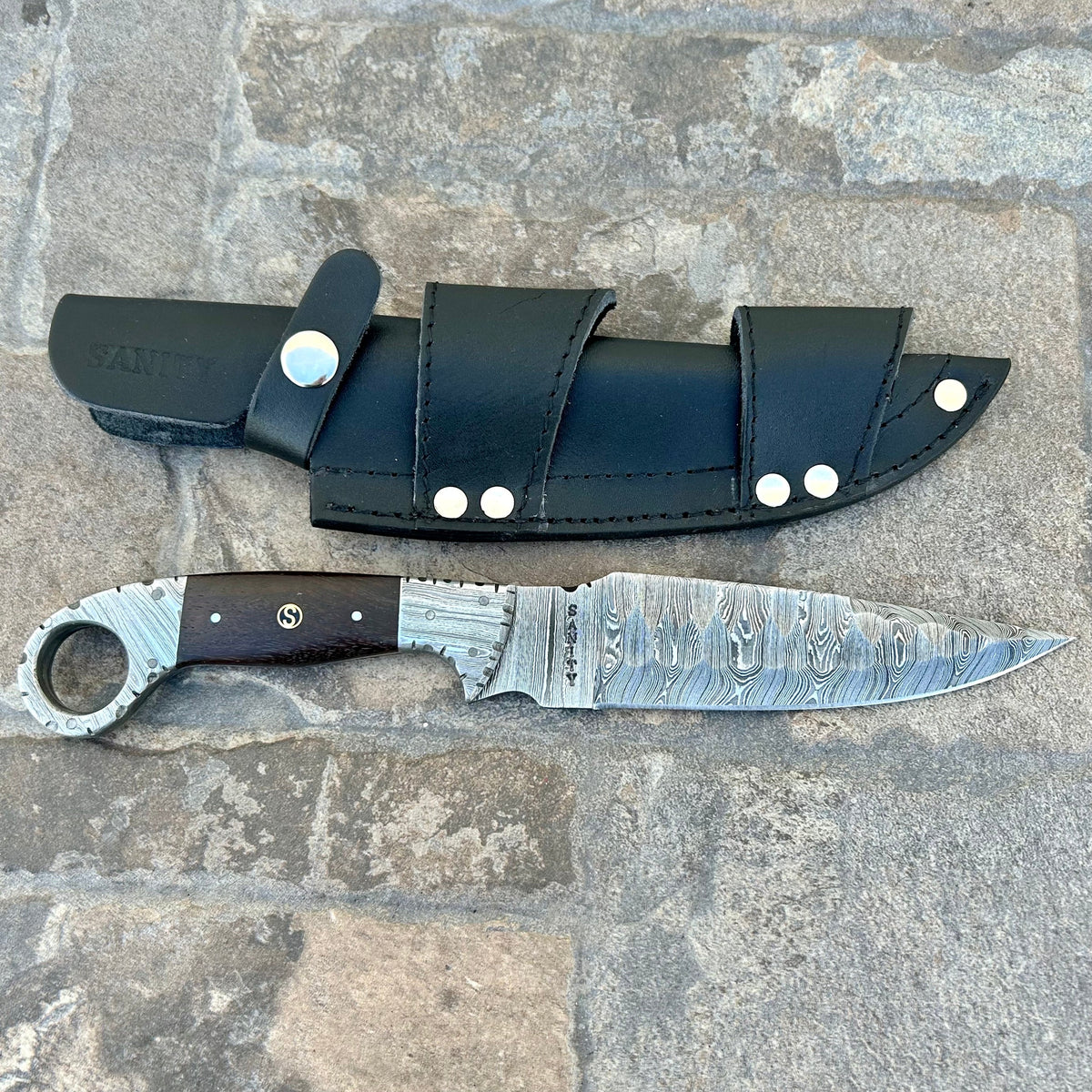 9” Al Capone - Rosewood - Damascus - Horizontal & Vertical Carry - PE1