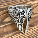 SANITY JEWELRY® Angel Heart Wing - Silver - Double Wing - Crystal Stone - AW02