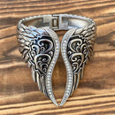 SANITY JEWELRY® Angel Heart Wing - Silver - Double Wing - Crystal Stone - AW02