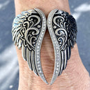 SANITY JEWELRY® Angel Heart Wing - Silver - Double Wing - Crystal Stone - AW02