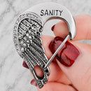 Sanity Jewelry Belt Clip Belt Clip / Clasp - Angel Bling Wing Custom - Upgrade Your Wallet / Key Chain - WCC-10