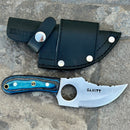 Sanity Jewelry BOGO Jesse James -  Blue & Black Wood - D2 Steel - Horizontal & Vertical Carry - 7 inches - JJ005