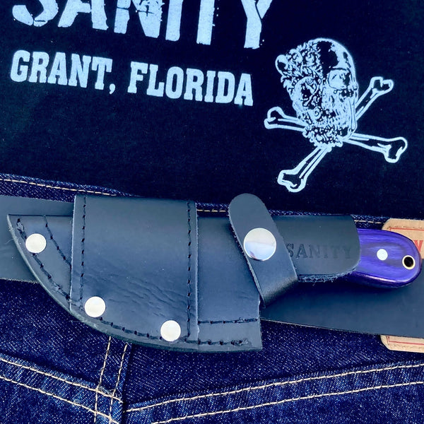 Sanity Jewelry BOGO Jesse James - Blue Violet Wood - D2 Steel - Horizontal & Vertical Carry - 7 inches - JJ021