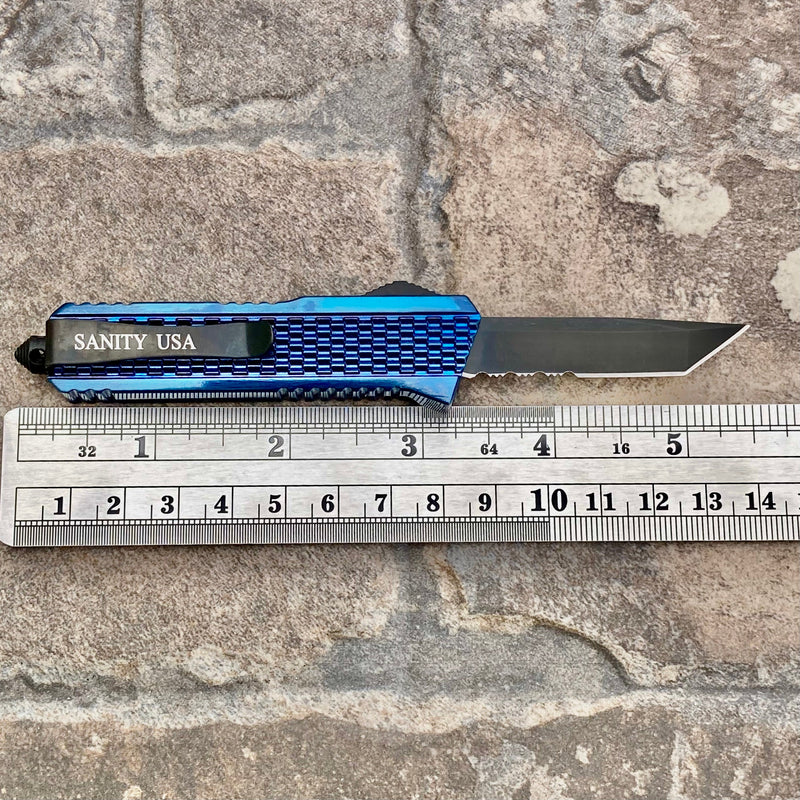 SANITY JEWELRY® Bracelet 5.5” Frank Nitti Small - "Prohibition Series" - Tanto Serrated Blue- SBTR