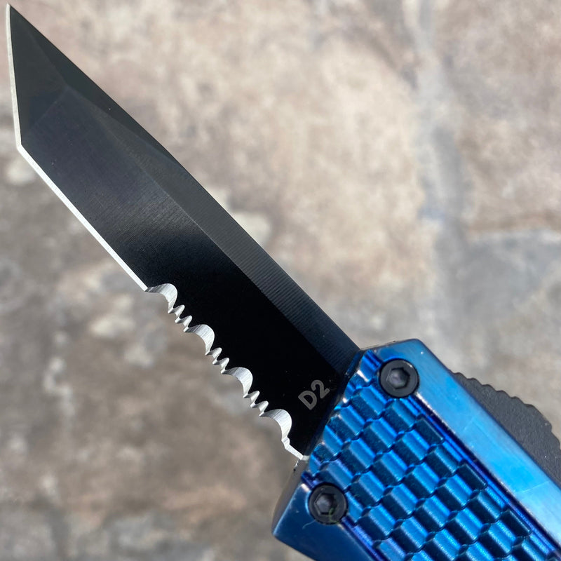 SANITY JEWELRY® Bracelet 5.5” Frank Nitti Small - "Prohibition Series" - Tanto Serrated Blue- SBTR