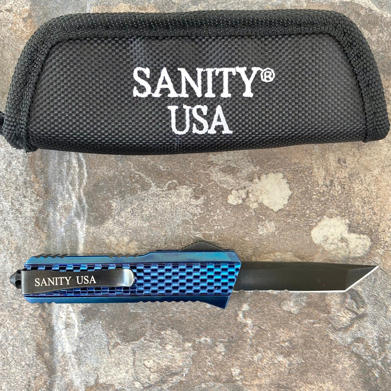 SANITY JEWELRY® Bracelet 5.5” Frank Nitti Small - "Prohibition Series" - Tanto Serrated Blue- SBTR