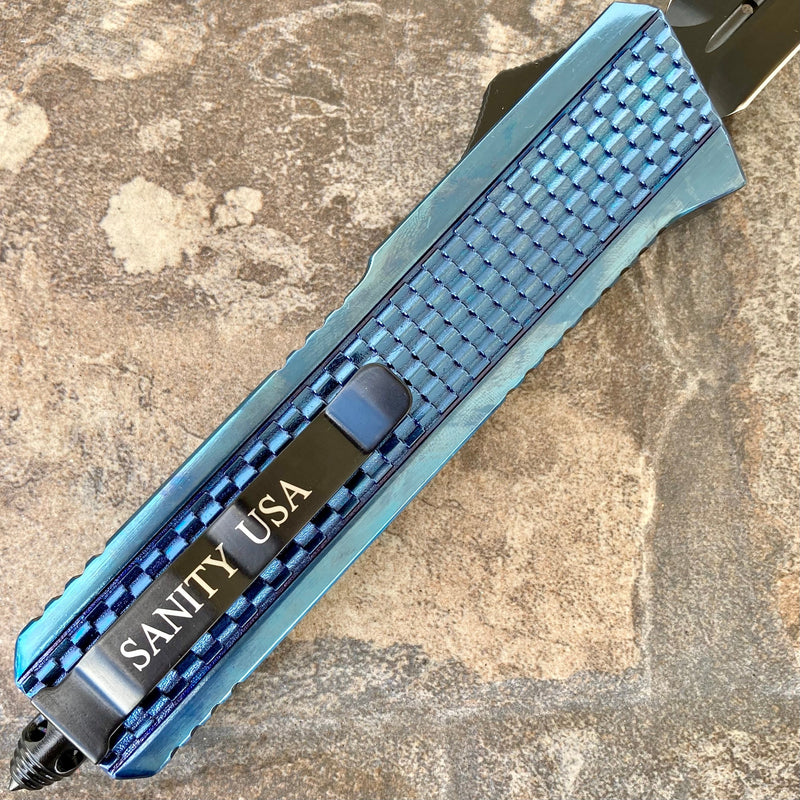 SANITY JEWELRY® Bracelet 5.5” Frank Nitti Small - "Prohibition Series" - Tanto Serrated Blue- SBTR