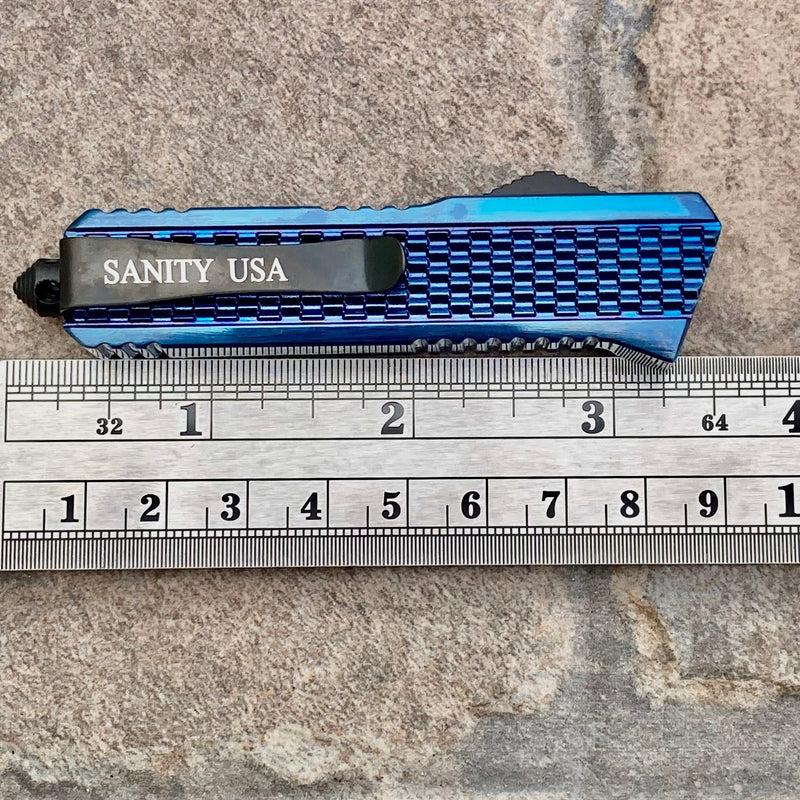 SANITY JEWELRY® Bracelet 5.5” Frank Nitti Small - "Prohibition Series" - Tanto Serrated Blue- SBTR