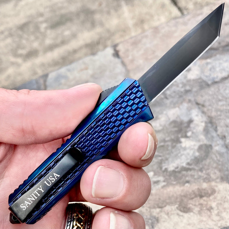 SANITY JEWELRY® Bracelet 5.5” Frank Nitti Small - "Prohibition Series" - Tanto Smooth Blue- SBTS