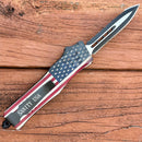 SANITY JEWELRY® Bracelet 7” Frank Nitti - Double Sided  Flag Serrated - Small - SFDBS