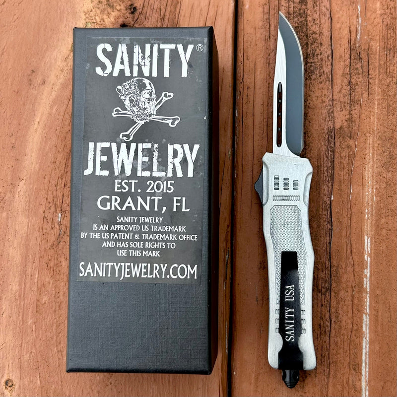 SANITY JEWELRY® Bracelet 7" Frank Nitti - Drop Point Silver - Small - ZSDP