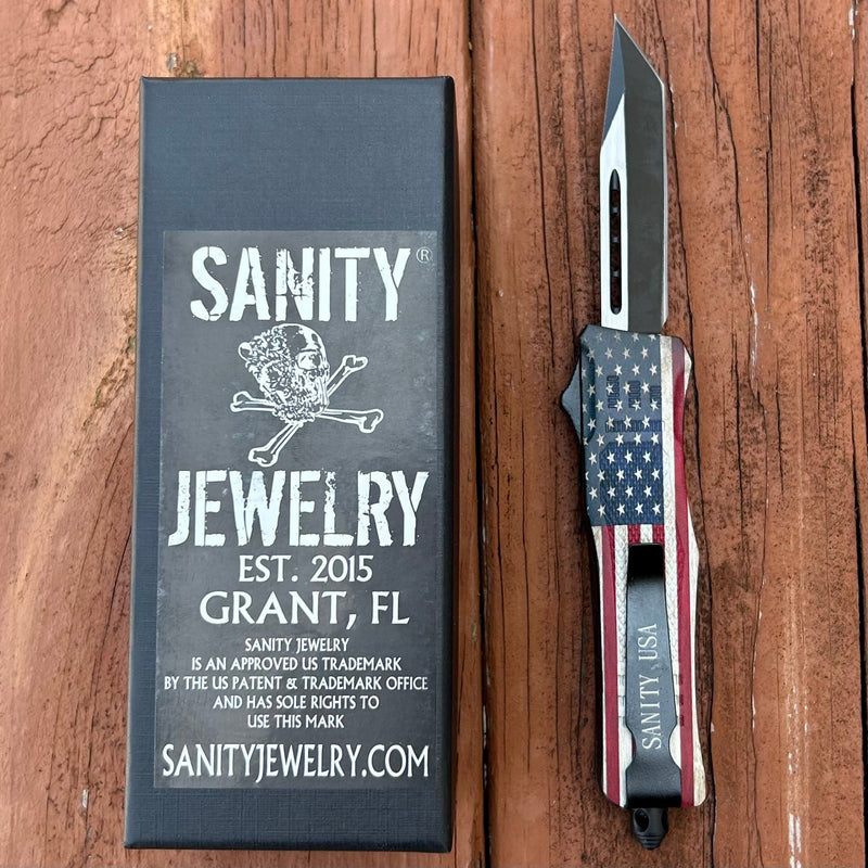 SANITY JEWELRY® Bracelet 7” Frank Nitti - Tanto Flag Smooth - Small - SFTAN