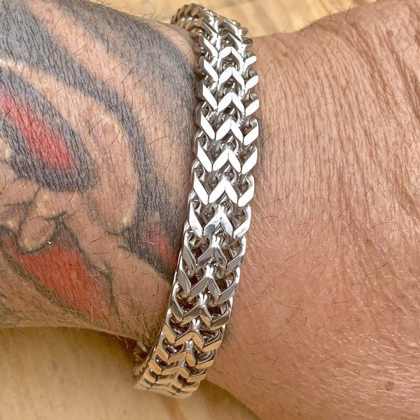SANITY JEWELRY® Bracelet 7 inches "Viking King" - Custom - Silver - 1/2 inch wide - B06 CLEARANCE