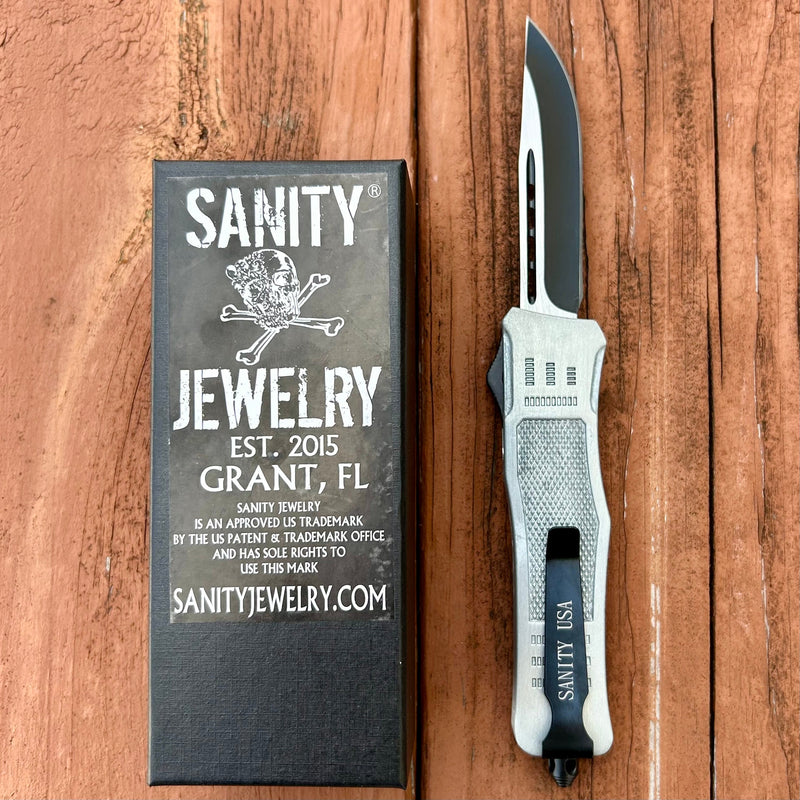 SANITY JEWELRY® Bracelet 8.5” Frank Nitti - Drop Point Silver - Medium - ZMDP