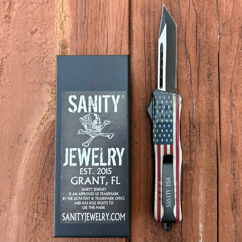 SANITY JEWELRY® Bracelet 8.5” Frank Nitti - Tanto Flag Smooth - Medium - MFTAN