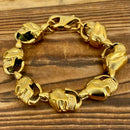 Sanity Jewelry Bracelet 8.5 inches Hell Ride Bracelet - 1.5" Classic - Gold - B139