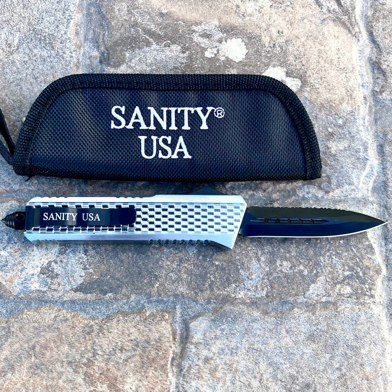 SANITY JEWELRY® Bracelet 8" Frank Nitti Medium - "Prohibition Series" - Double Sided Serrated Chrome - MCDDR