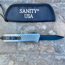 SANITY JEWELRY® Bracelet 8” Frank Nitti Medium - "Prohibition Series" - Drop Point Chrome- MCDP