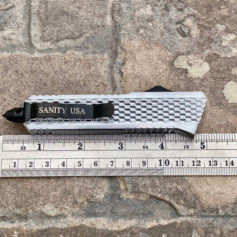 SANITY JEWELRY® Bracelet 8" Frank Nitti Medium Titanium Plated - "Prohibition Series" - Double Sided Serrated Chrome - MCDDR