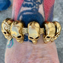 Sanity Jewelry Bracelet 8 inches Black Hills 1/2" Classic - Gold Skulls - B148