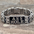 Sanity Jewelry Bracelet 8 inches "Chain Mail" Bracelet - Custom - A Hole Silver - 1/2 inch wide - B85