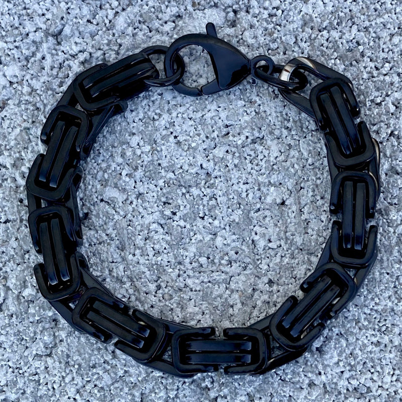 SANITY JEWELRY® Bracelet 8 inches Daytona Bracelet- Black - Heritage - 1/2 inch wide - B06