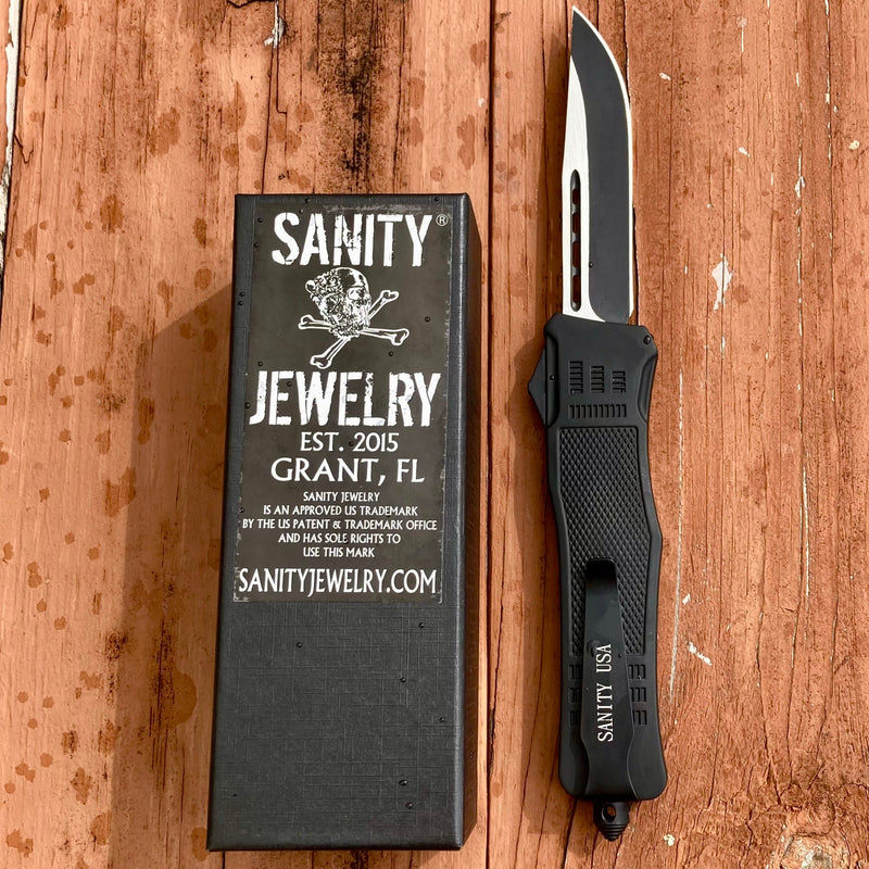 SANITY JEWELRY® Bracelet 9.5” Frank Nitti - Drop Point Black - Large - LGDP