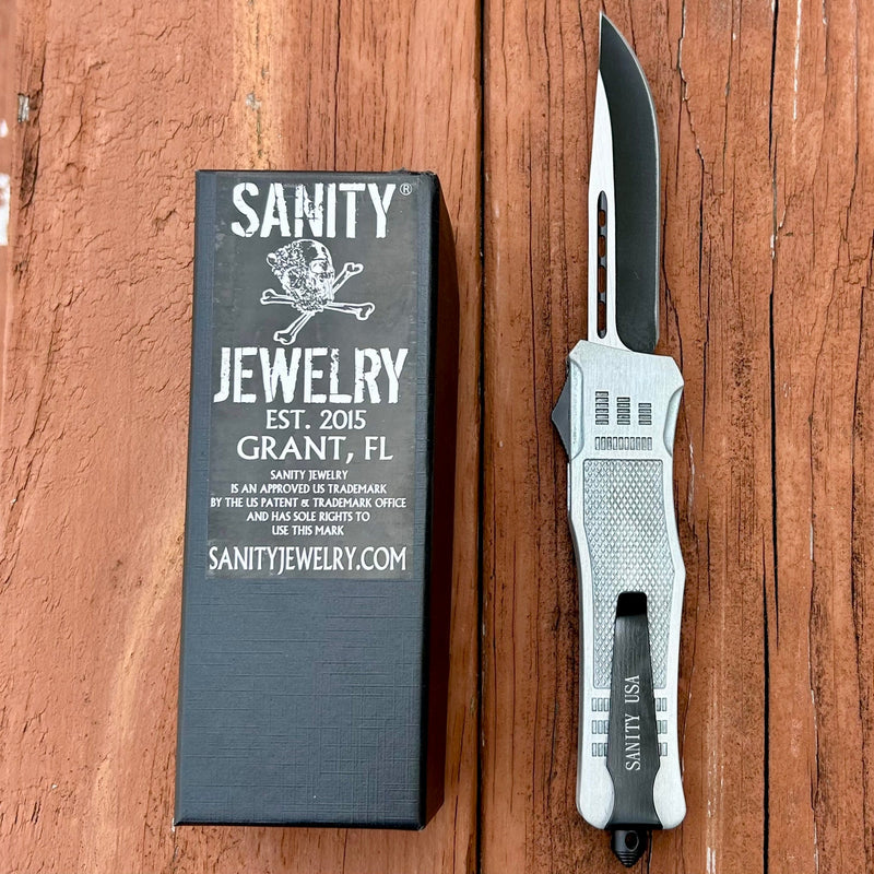 SANITY JEWELRY® Bracelet 9.5” Frank Nitti - Drop Point Silver - Large - ZLDP