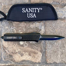 SANITY JEWELRY® Bracelet 9.5" Frank Nitti Large - "Prohibition Series" - Double Smooth Black - LBLDS