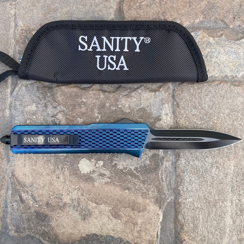 SANITY JEWELRY® Bracelet 9.5" Frank Nitti Large - "Prohibition Series" - Double Smooth Blue - LBDS