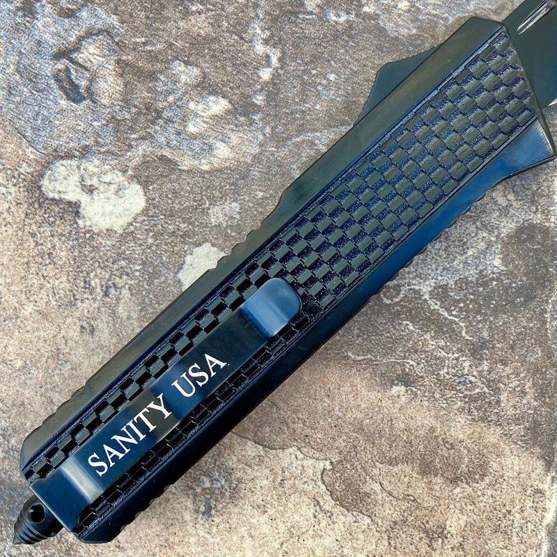 SANITY JEWELRY® Bracelet 9.5" Frank Nitti Large - "Prohibition Series" - Tanto Smooth Black - LBLTS