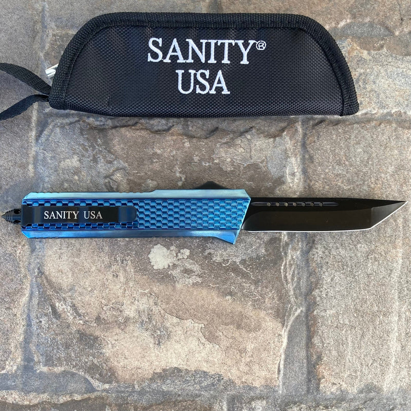 SANITY JEWELRY® Bracelet 9.5" Frank Nitti Large - "Prohibition Series" - Tanto Smooth Blue - LBTS