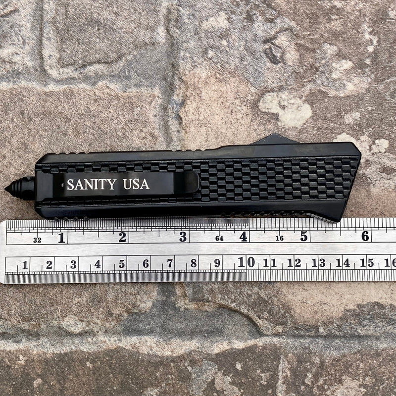 SANITY JEWELRY® Bracelet 9.5” Frank Nitti Large Titanium Plated - "Prohibition Series" - Drop Point Black - LBLDP