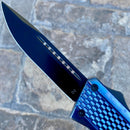 SANITY JEWELRY® Bracelet 9.5” Frank Nitti Large Titanium Plated - "Prohibition Series" - Drop Point Blue- LBDP