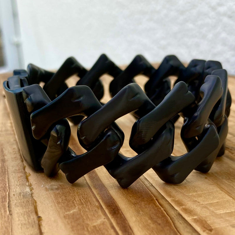 Sanity Jewelry Bracelet Bagger Bracelet - Bonez - Black - 1.25" Wide - The Classic - B70